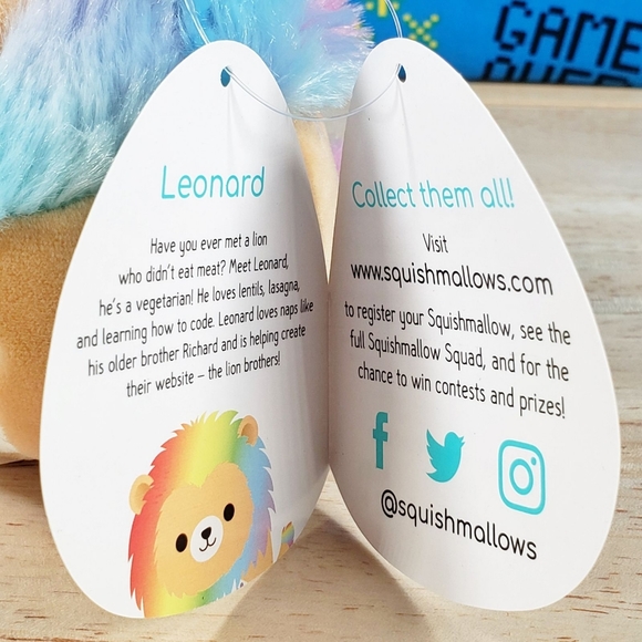 Squishmallow Leonard the Lion 5" UltraSoft Valentine's Day Holiday Plush Toy NWT - Picture 11 of 12